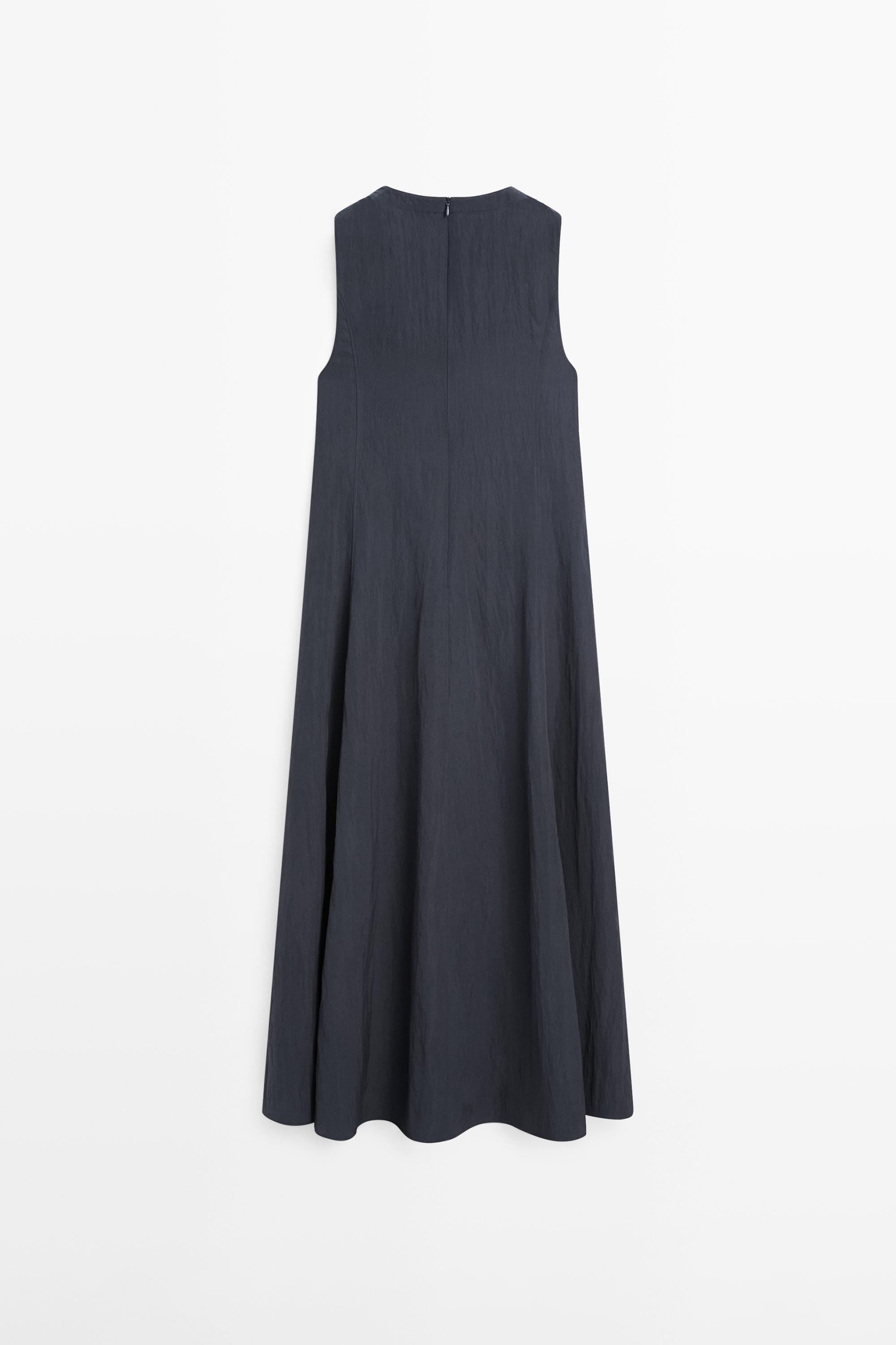 Robe midi fluide avec détails boucles